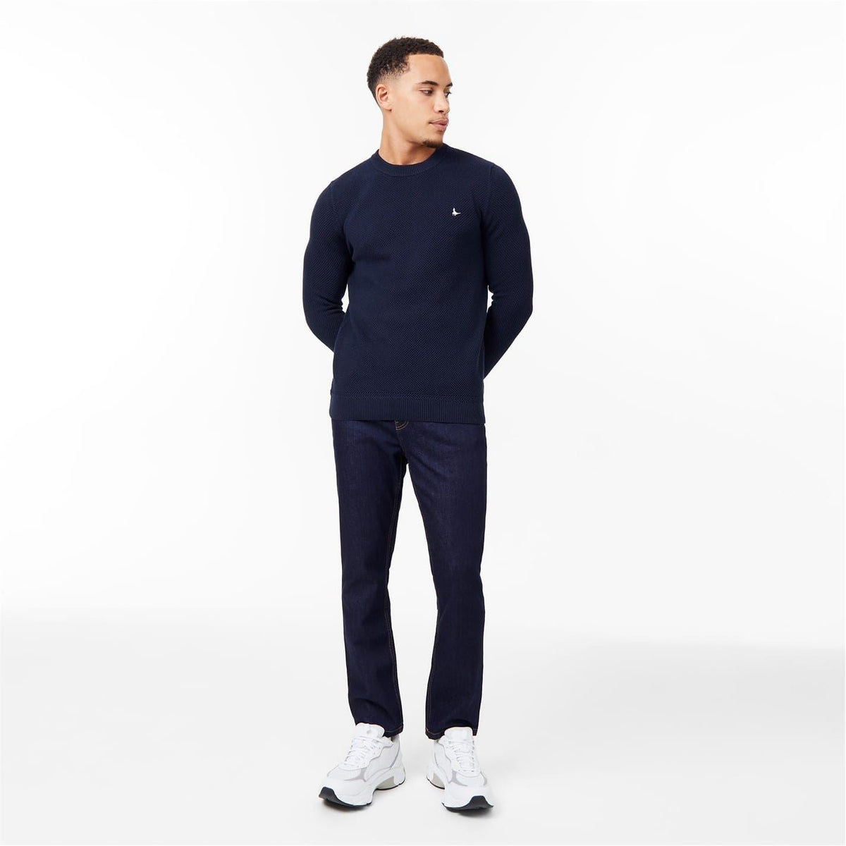 Jack Wills Mens Linus Seed Stitch Crew Neck Jumper