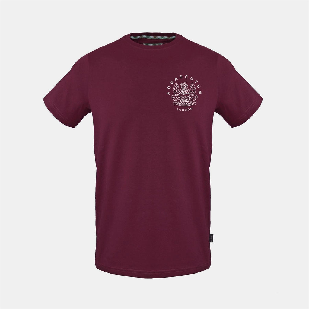 Aquascutum Text Graphic Crew Neck Short Sleeve T-Shirt