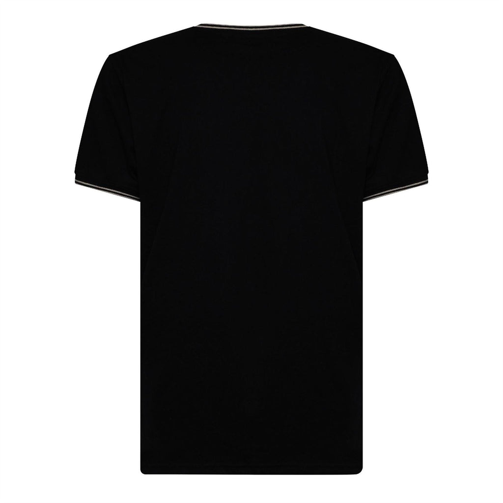 Crosshatch Preece Hem Label Patch Crew Neck Short Sleeve T-Shirt
