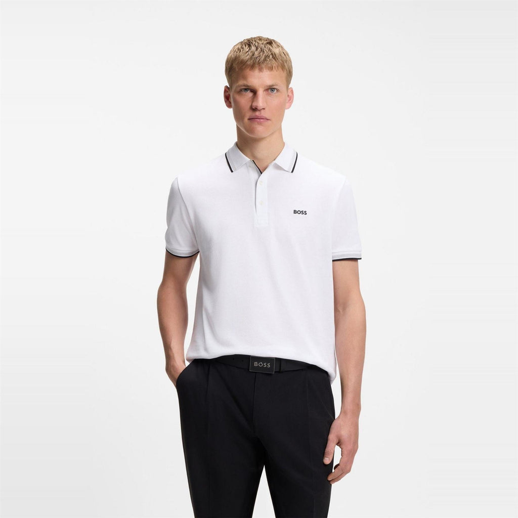 Boss Green Paddy Polo Shirt With Contrast Tipping