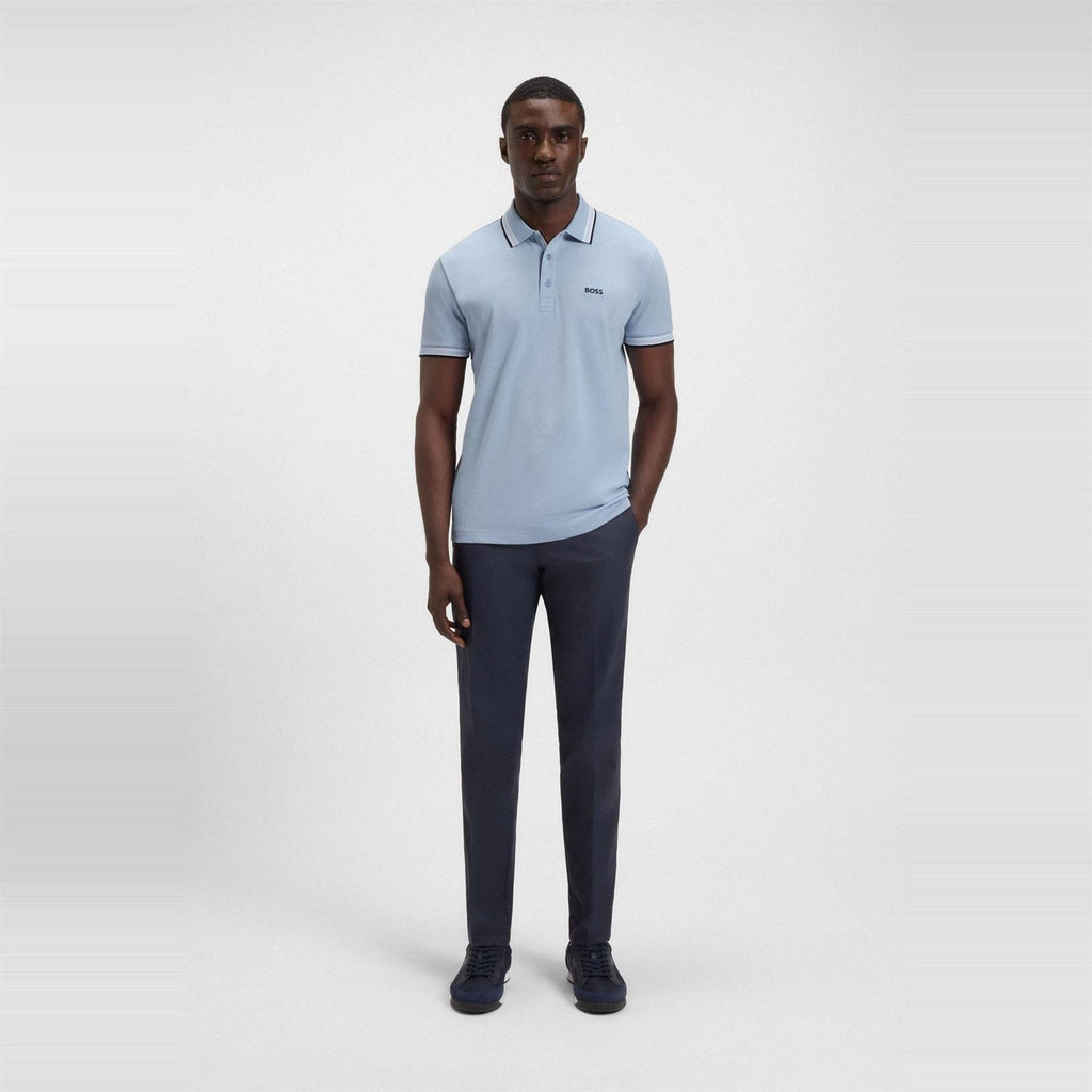Boss Green Paddy Polo Shirt With Contrast Tipping