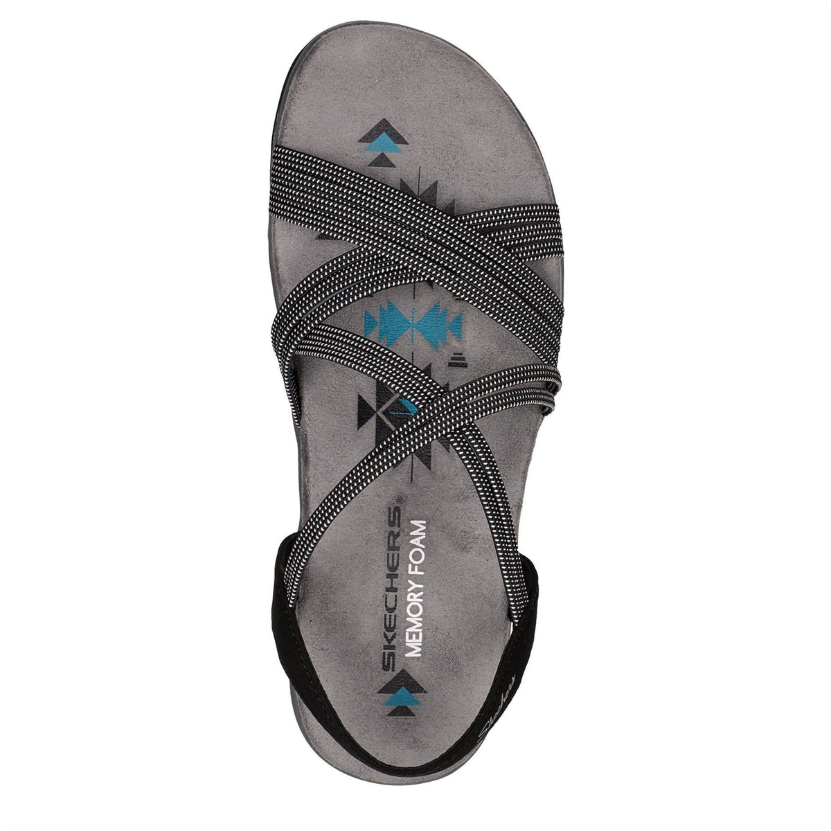 Skechers Reggae Slim Turn It Up Flat Slide Sandals
