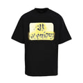 Balenciaga Yellow Spray BB T-Shirt in Black & White