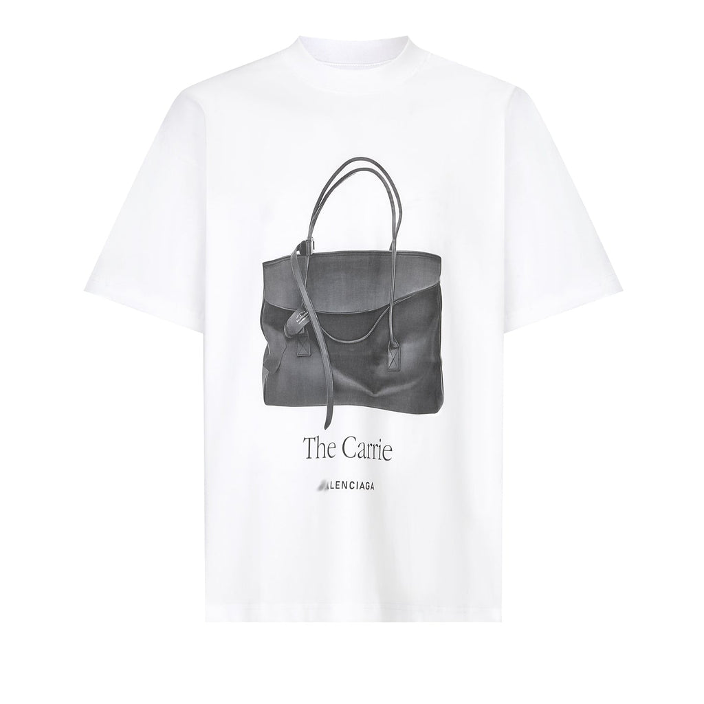 Balenciaga The Carrie Bag Print T-Shirt in White