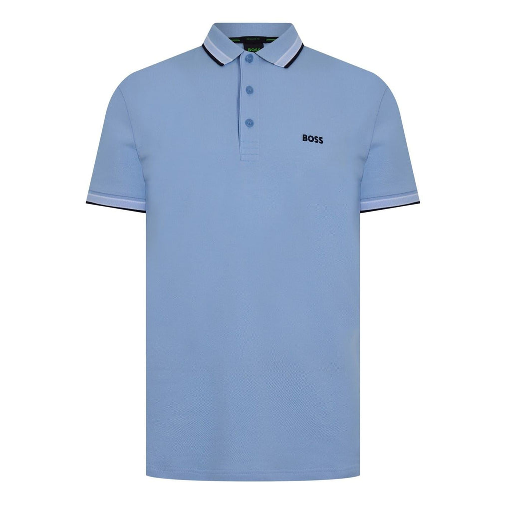Boss Green Paddy Polo Shirt With Contrast Tipping