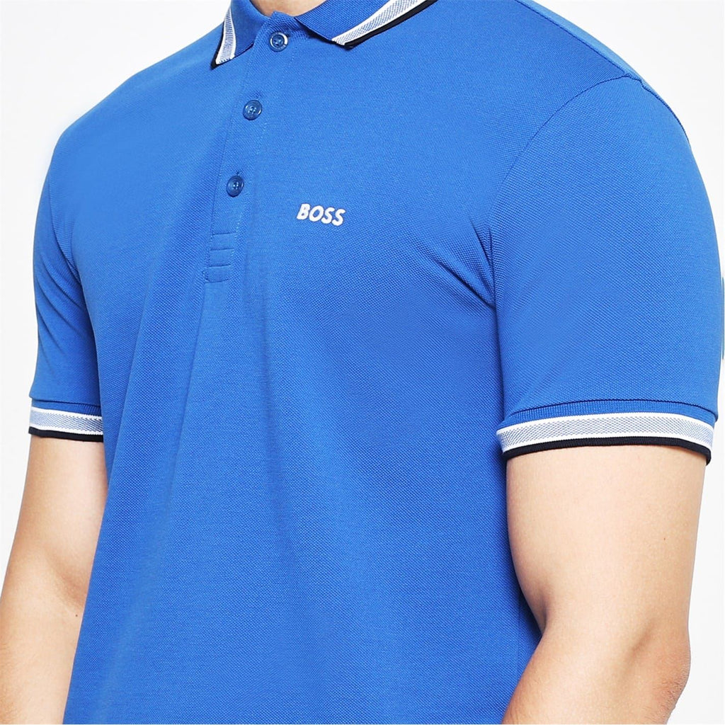 Boss Green Paddy Polo Shirt With Contrast Tipping