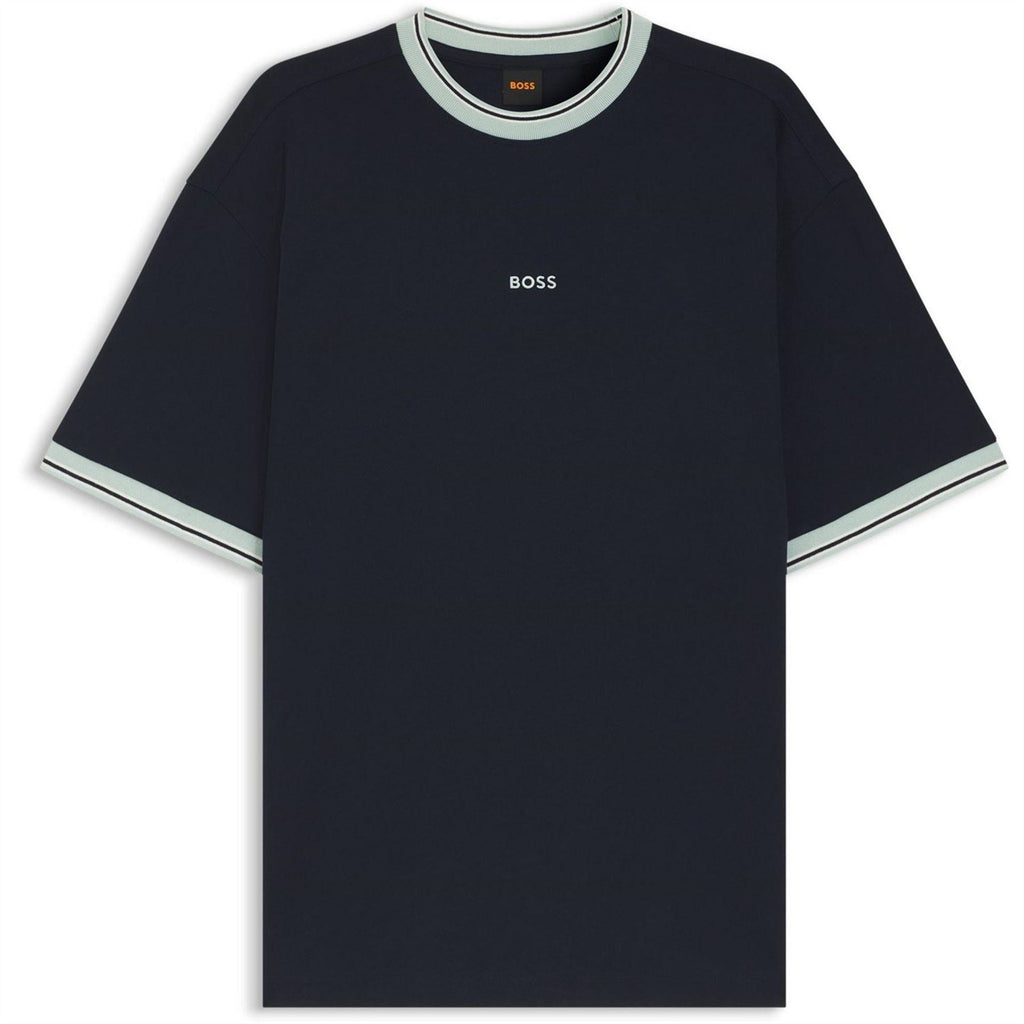 Boss Wordmark Printed Logo Crew Neck Short Sleeve T-Shirt