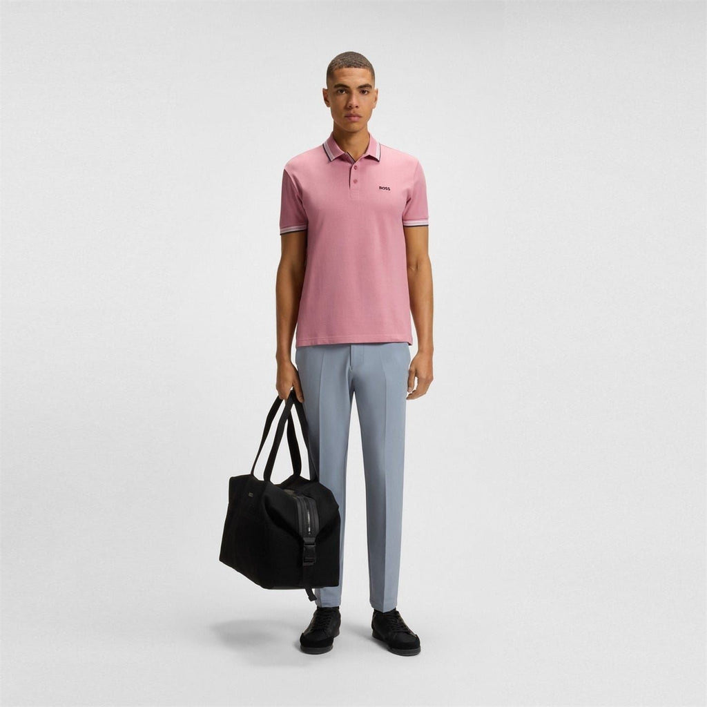 Boss Green Paddy Polo Shirt With Contrast Tipping