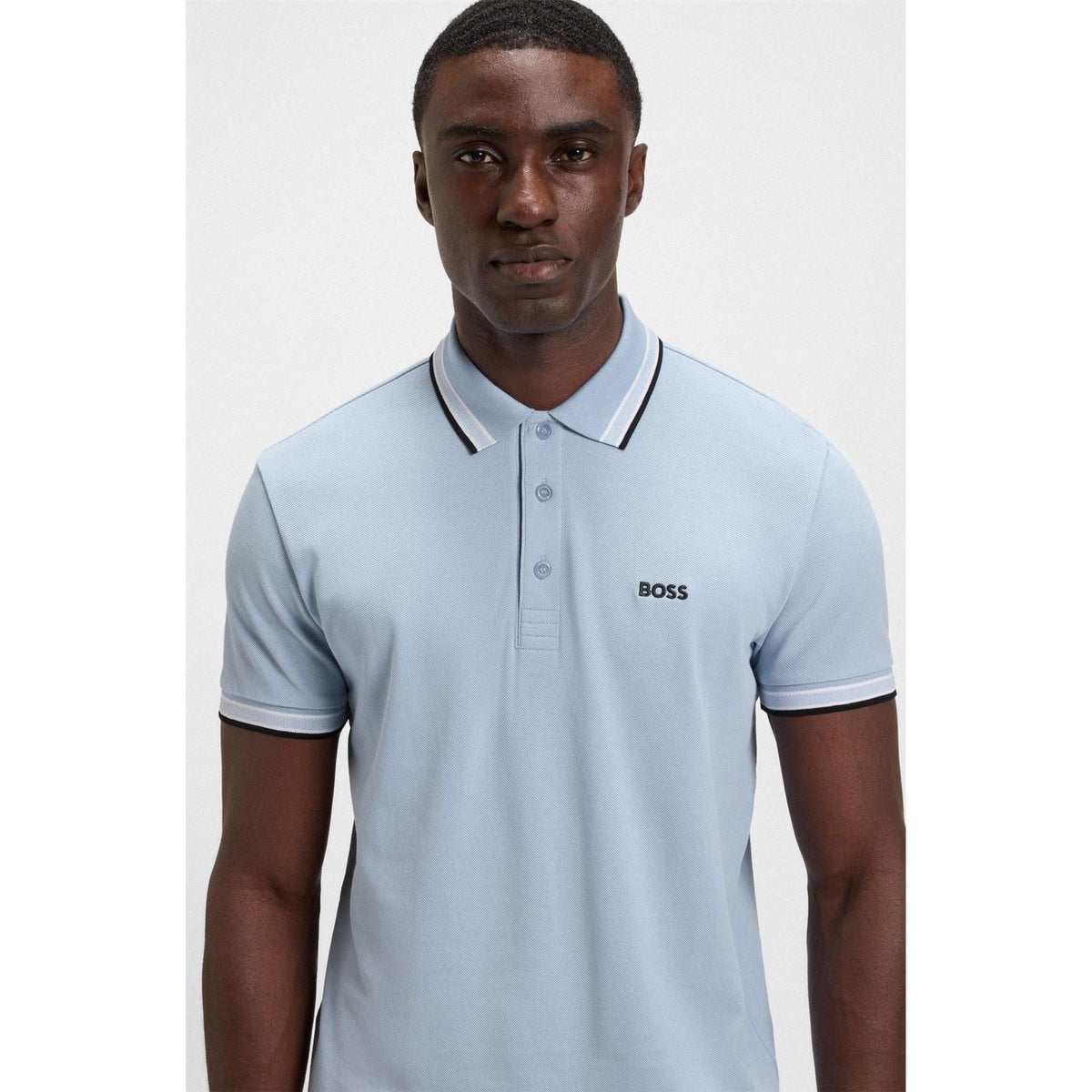 Boss Green Paddy Polo Shirt With Contrast Tipping