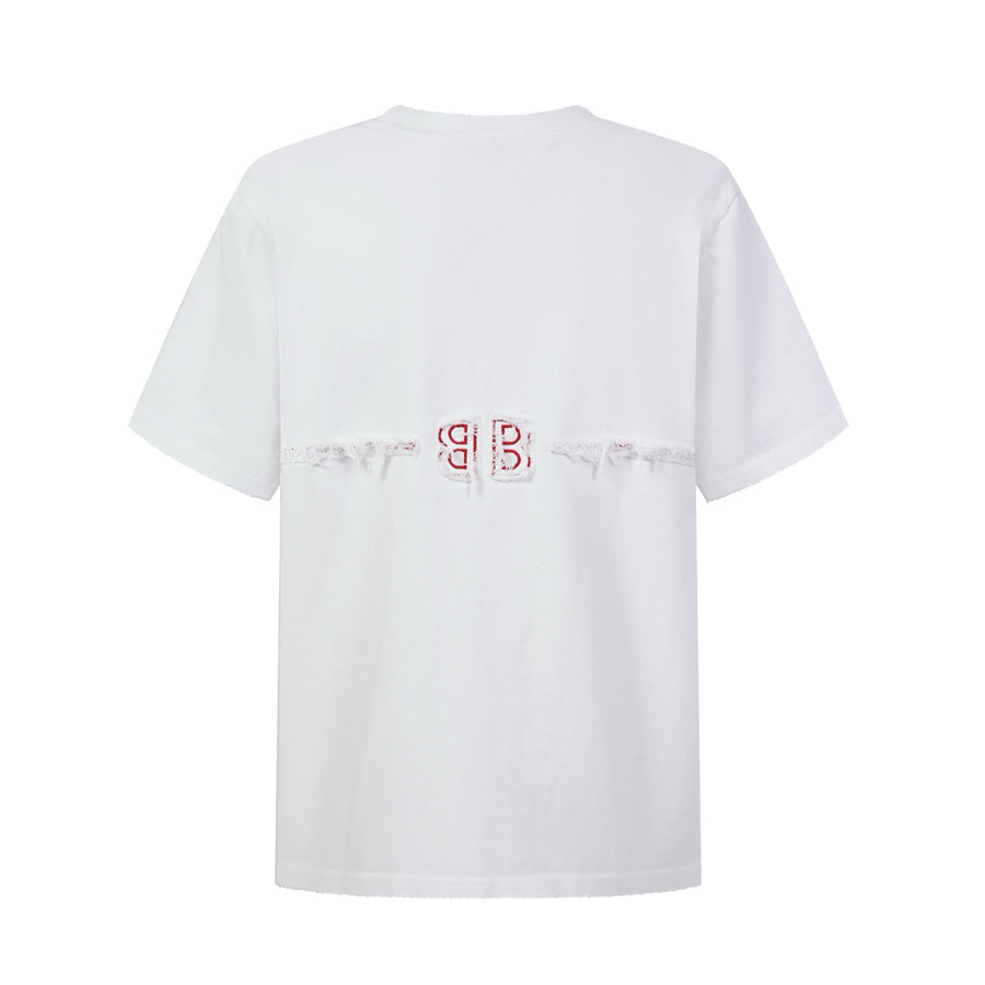 Balenciaga Paris Arched Logo T-Shirt in Black & Red