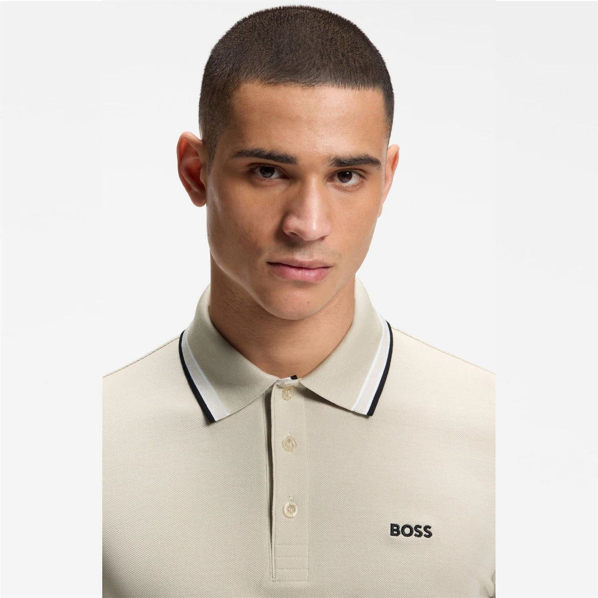 Boss Green Paddy Polo Shirt With Contrast Tipping