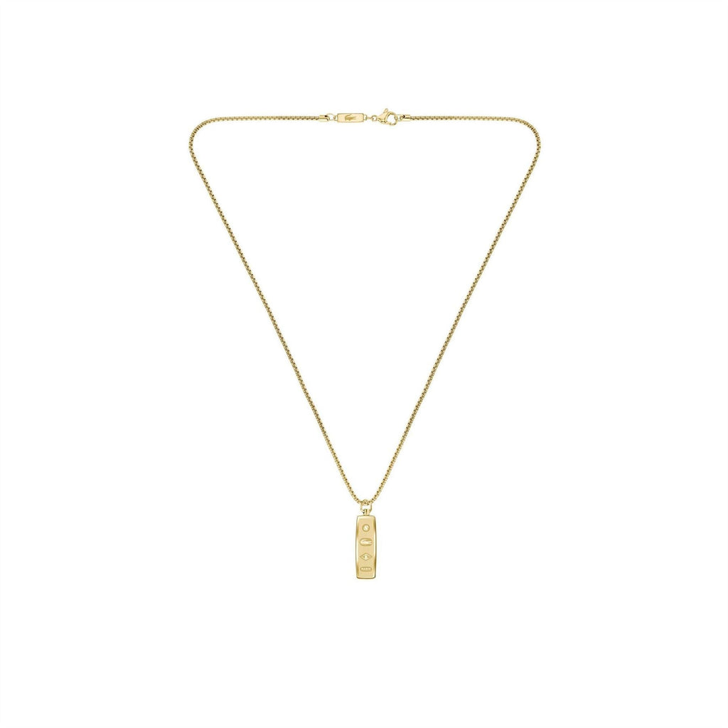 Lacoste Mens District Reversible Pendant Necklace