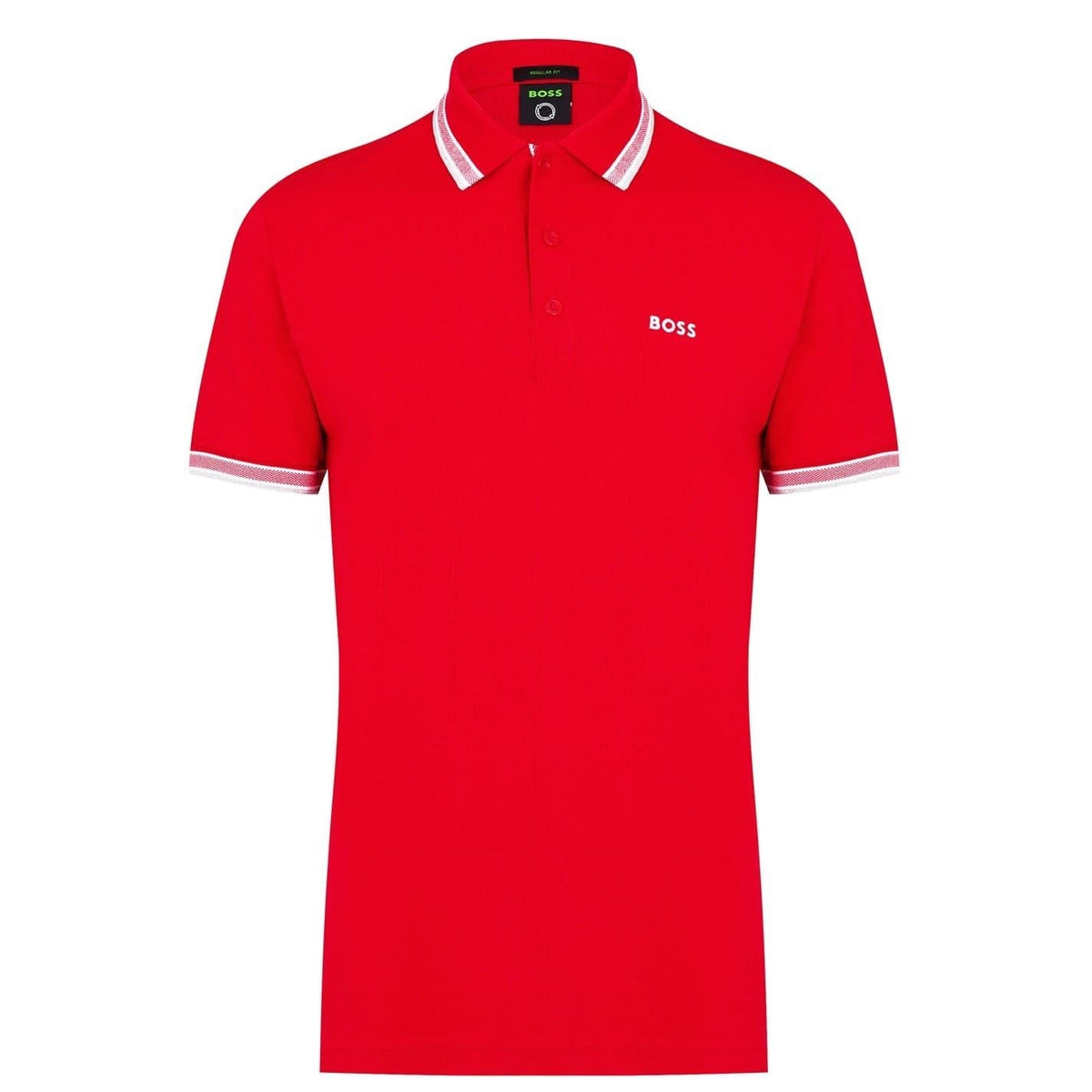 Boss Green Paddy Polo Shirt With Contrast Tipping