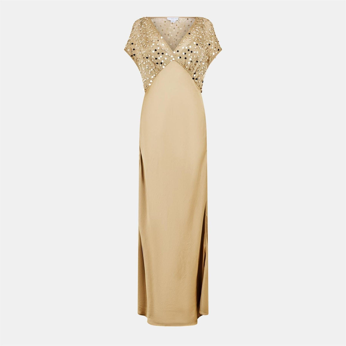 Never Fully Dressed Sequin Elodie V-Neck Maxi Gown Dress