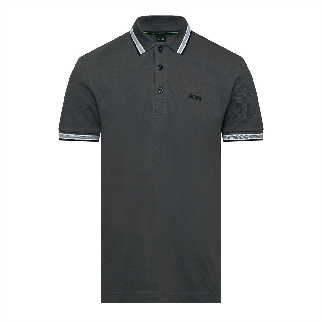 Boss Green Paddy Polo Shirt With Contrast Tipping