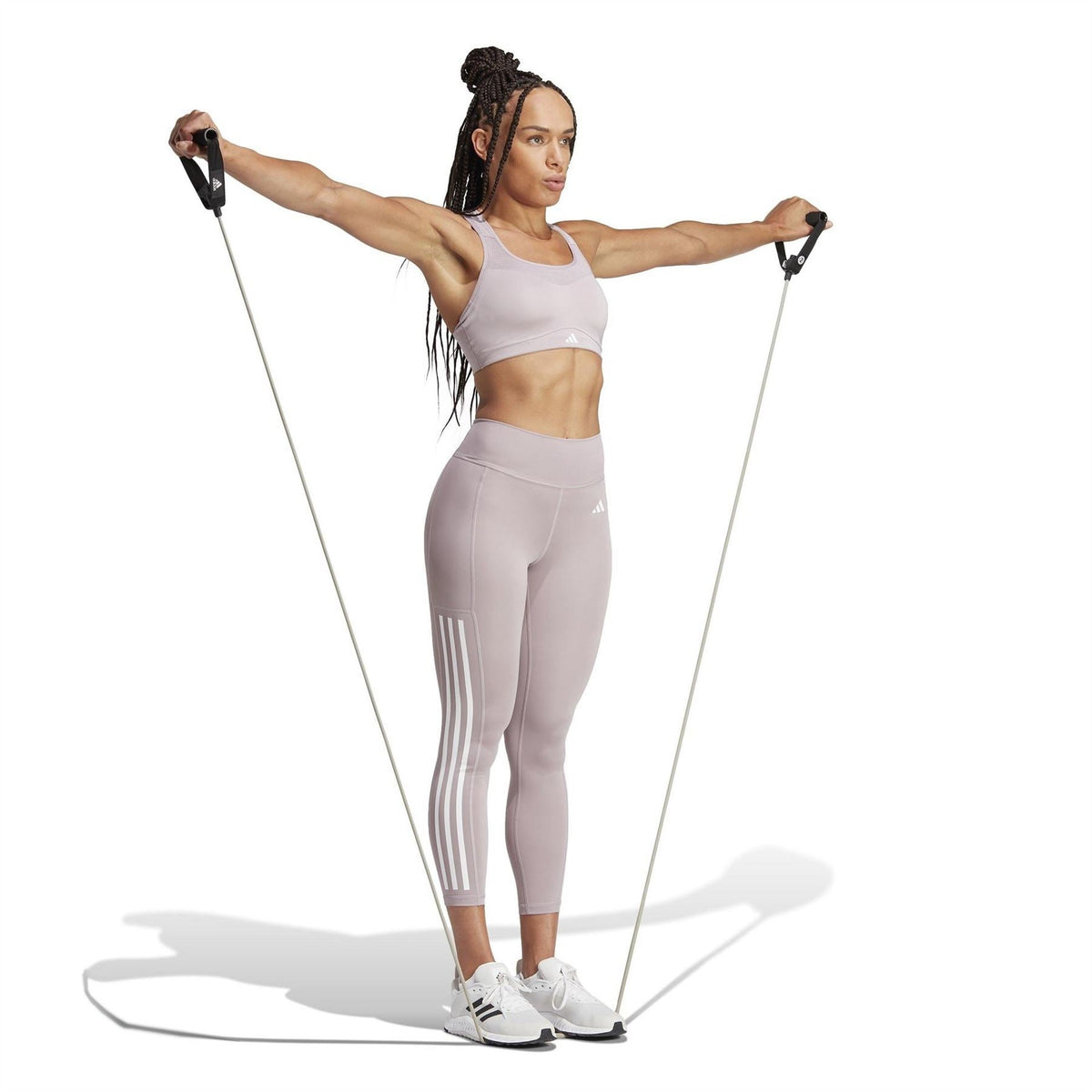 adidas Snug Fit Cropped Spaghetti Straps Sports Bra