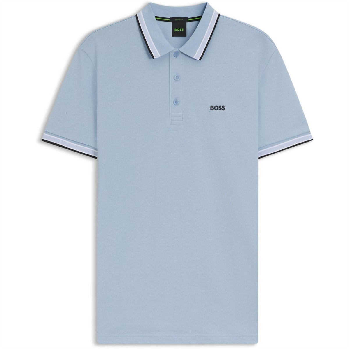 Boss Green Paddy Polo Shirt With Contrast Tipping