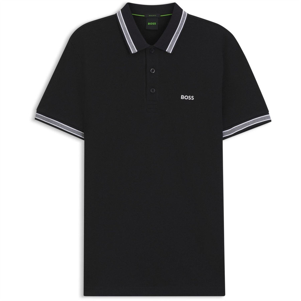 Boss Green Paddy Polo Shirt With Contrast Tipping