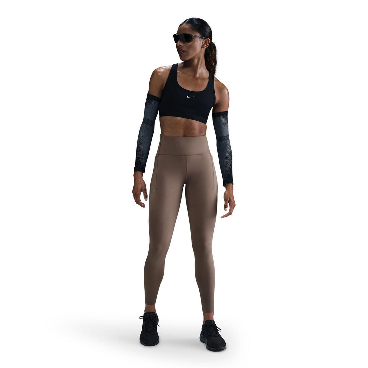 Nike Swift 7/8 Solid Patterned Leggings