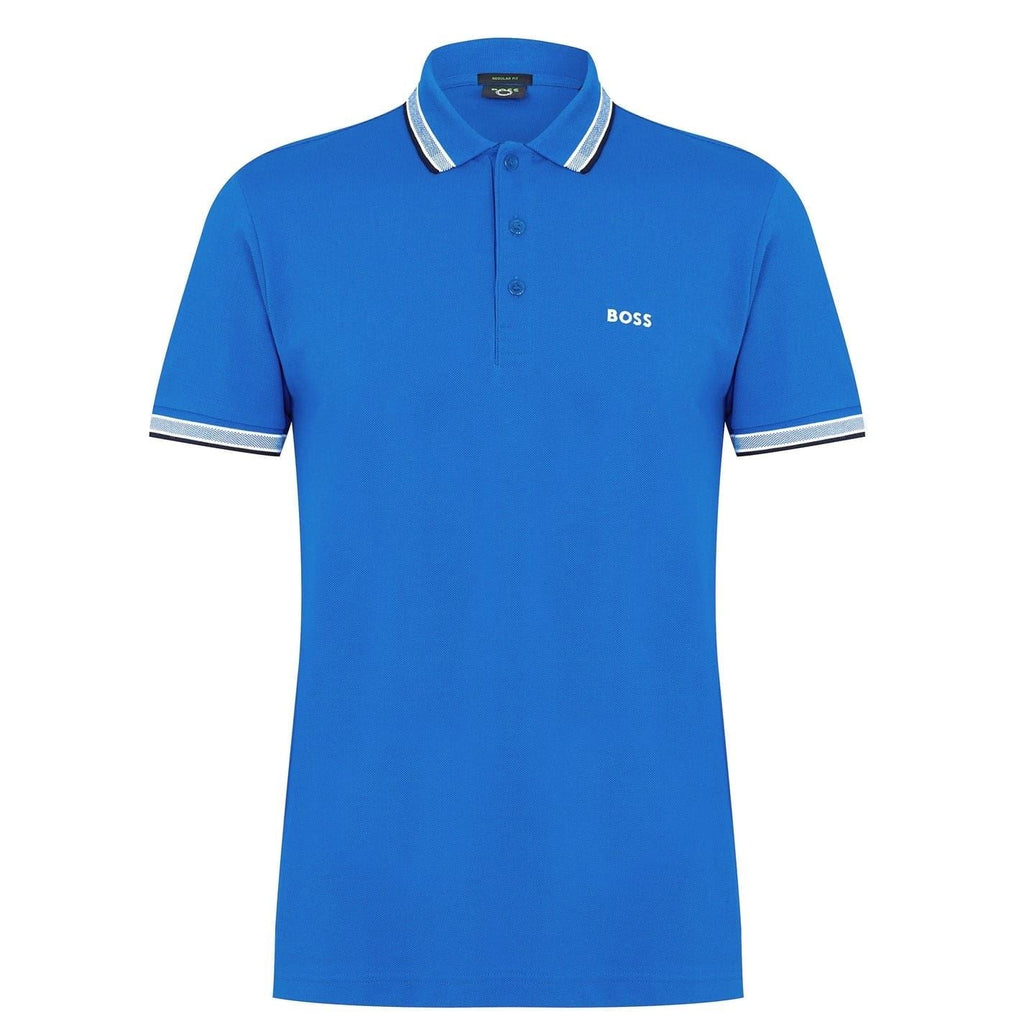 Boss Green Paddy Polo Shirt With Contrast Tipping