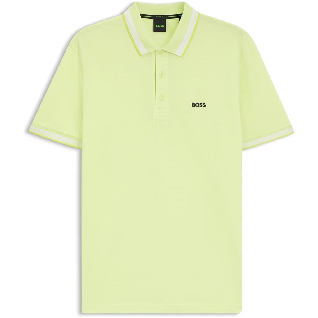 Boss Green Paddy Polo Shirt With Contrast Tipping