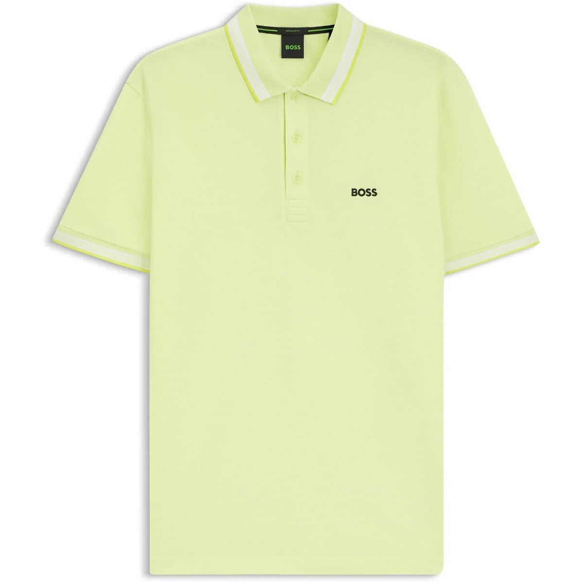 Boss Green Paddy Polo Shirt With Contrast Tipping