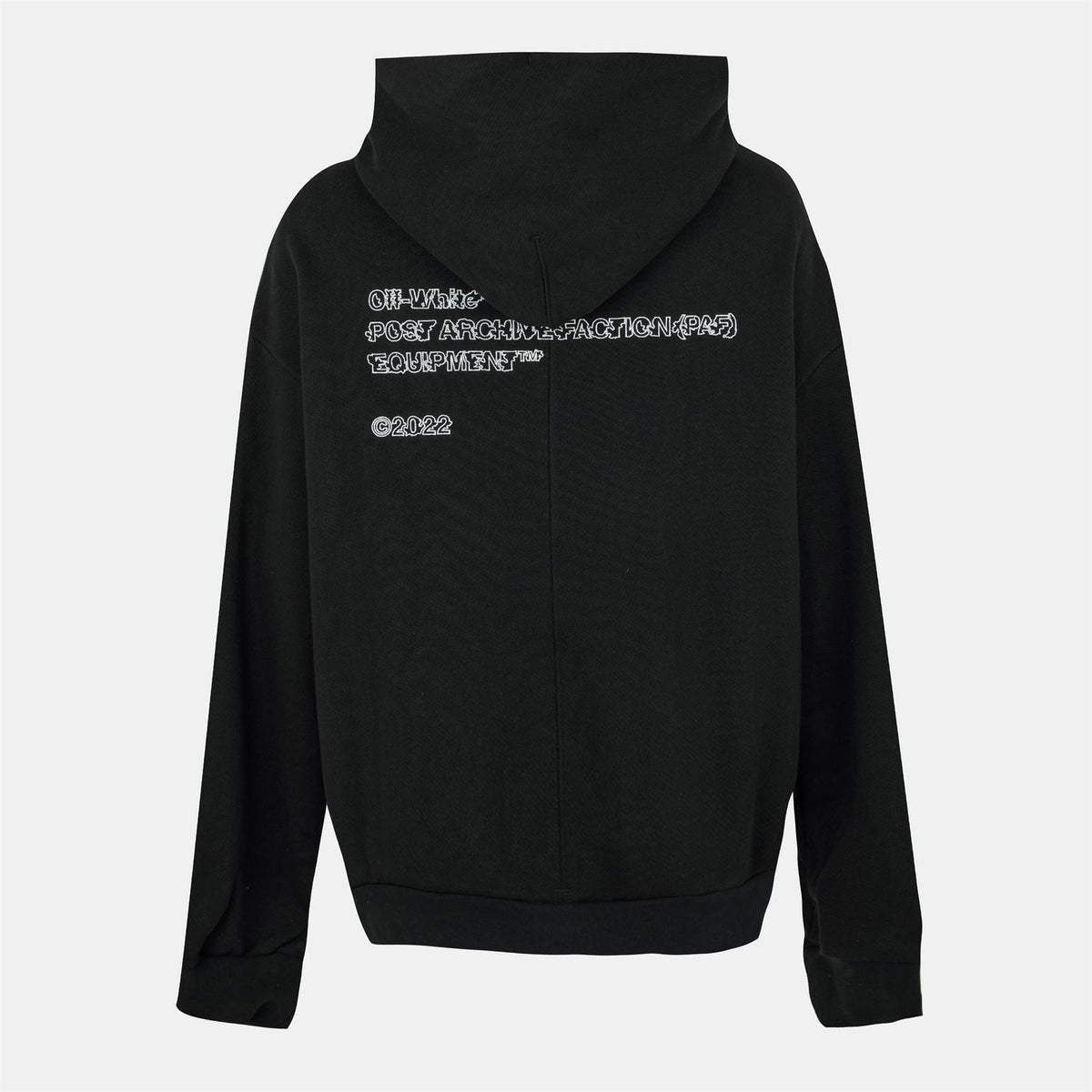 Off White Hooded Neck Long Sleeve Sweatshirt