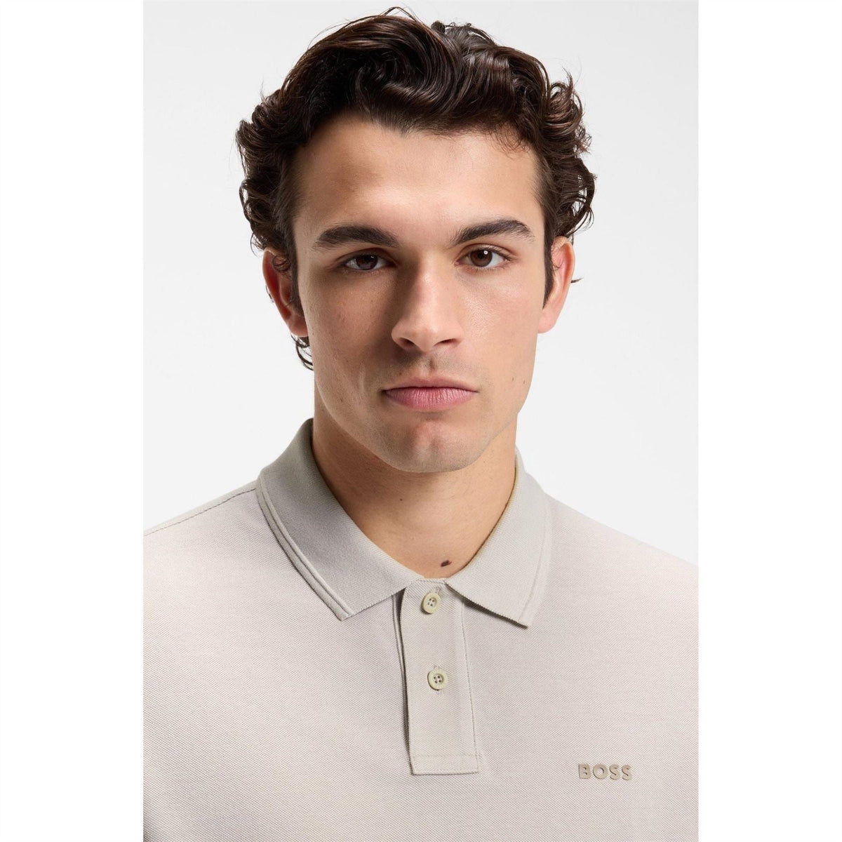 Hugo Wordmark Collared Neck Short Sleeve Polo Shirt