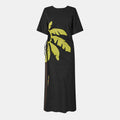 Never Fully Dressed Palm Crew Neck Maxi T-Shirt Dress