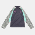 Puma Njr Creative Drill Long Sleeve Raglan Zip Neck Top