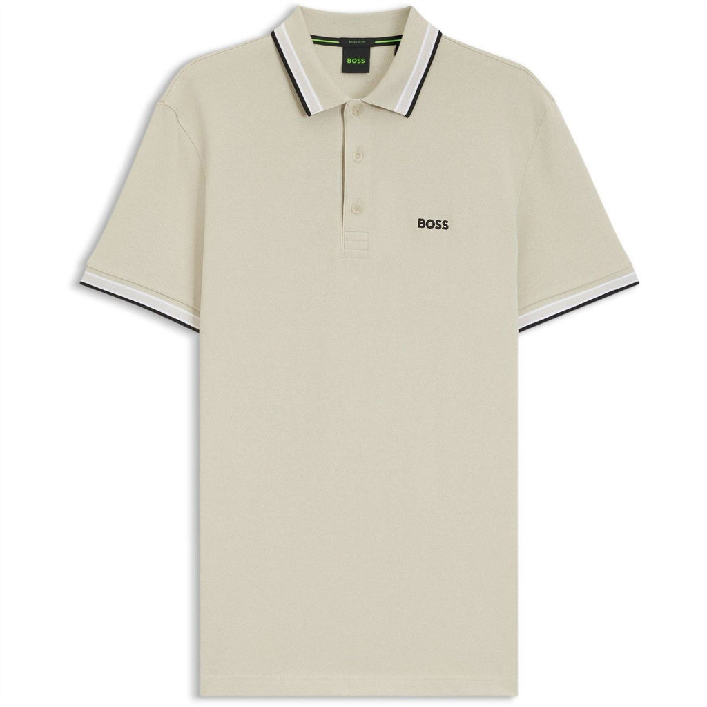Boss Green Paddy Polo Shirt With Contrast Tipping