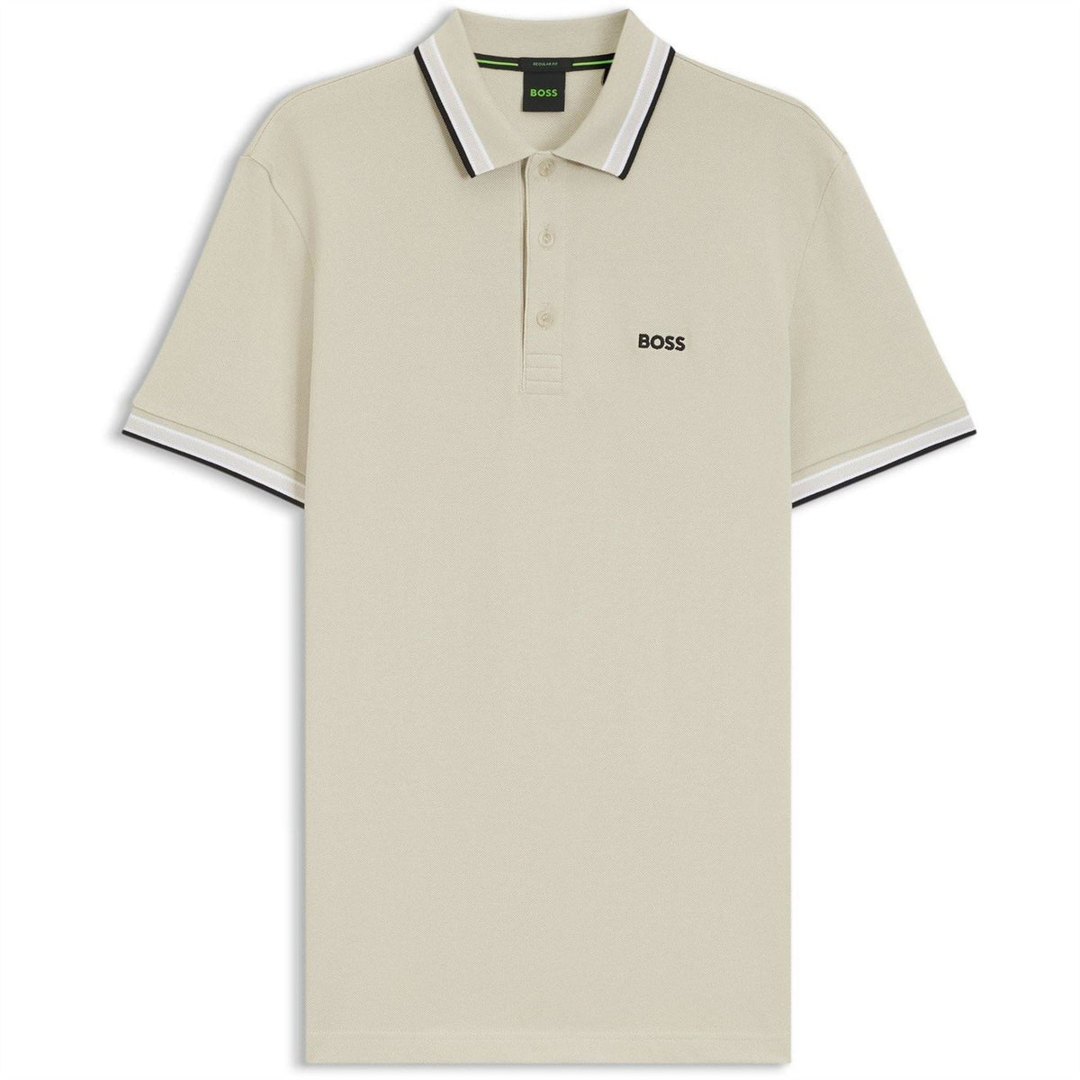 Boss Green Paddy Polo Shirt With Contrast Tipping