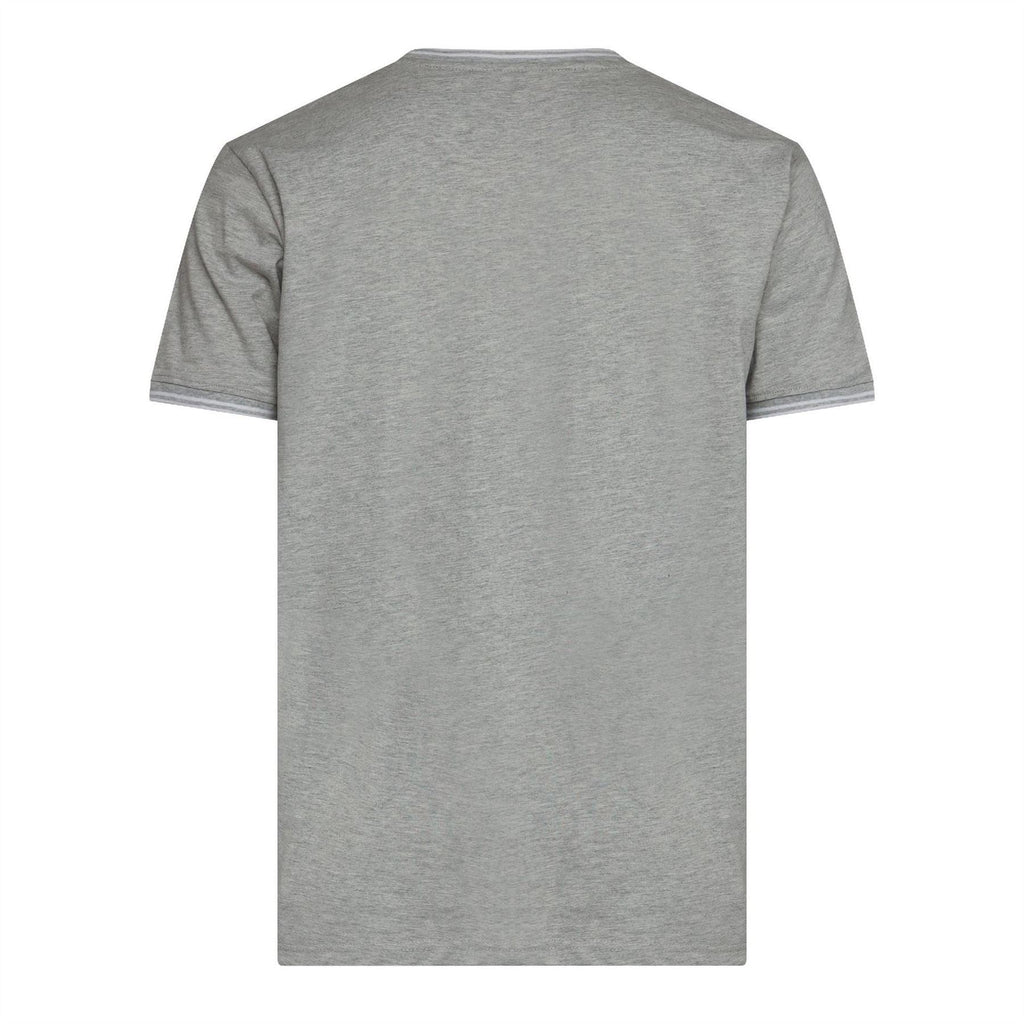 Crosshatch Preece Hem Label Patch Crew Neck Short Sleeve T-Shirt