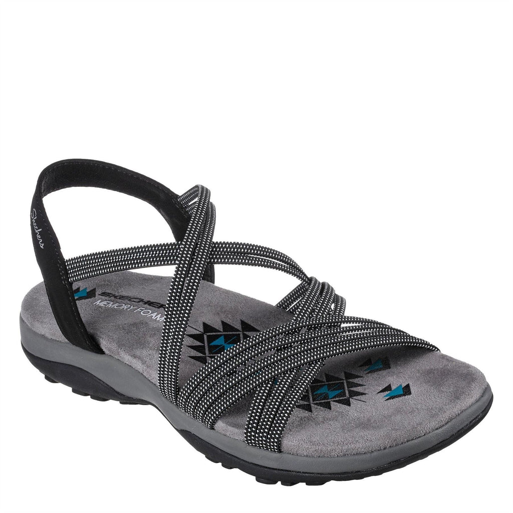 Skechers Reggae Slim Turn It Up Flat Slide Sandals