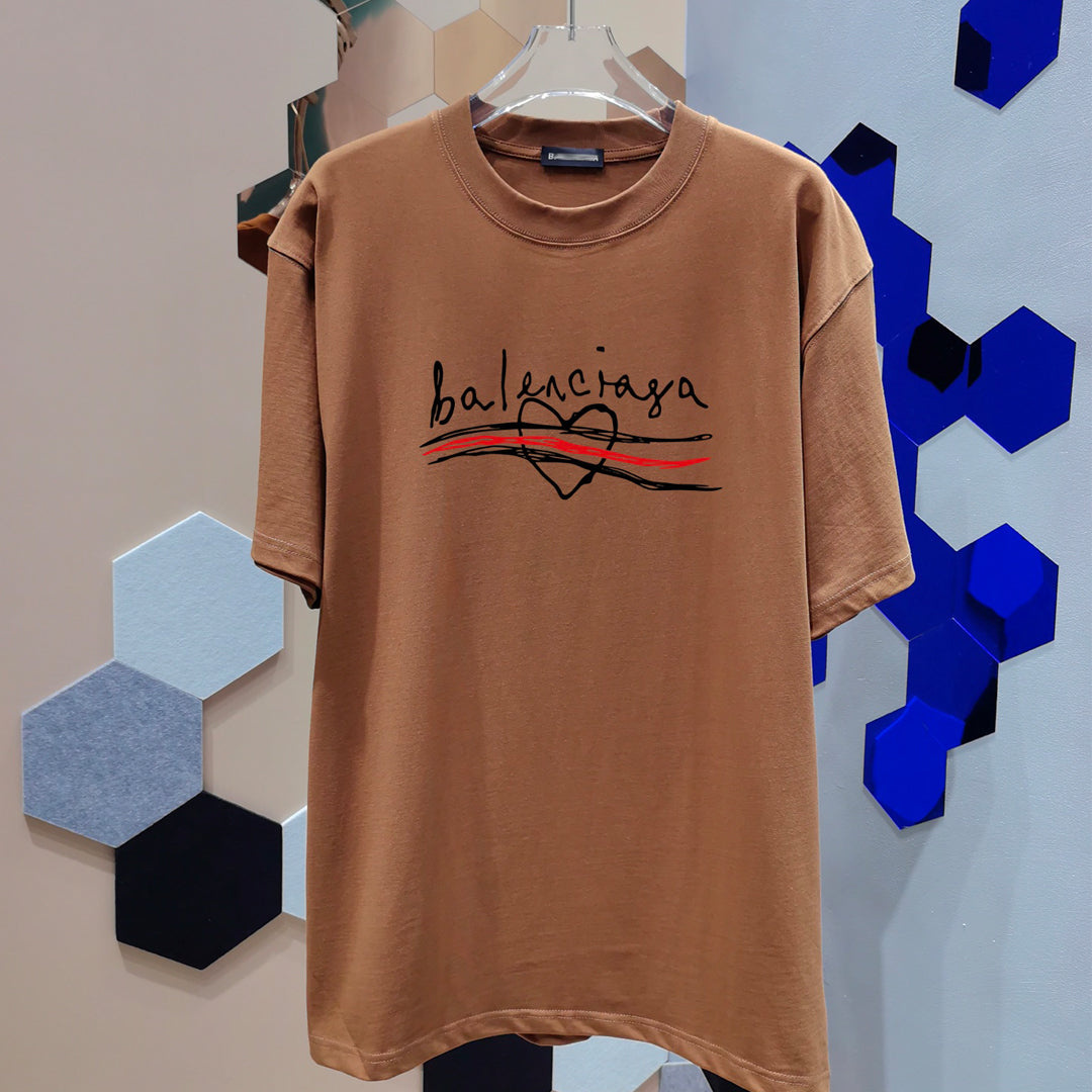 Balenciaga Heart Scribble Logo T-Shirt in 4 Colors