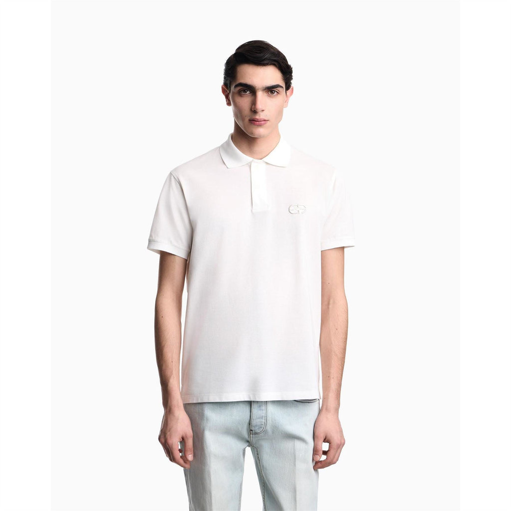 Emporio Armani EA7 Regular Fit Polo Shirt with Embossed Logo