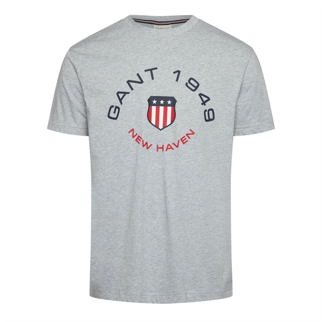 Gant Text Graphic Crew Neck Short Sleeve T-Shirt