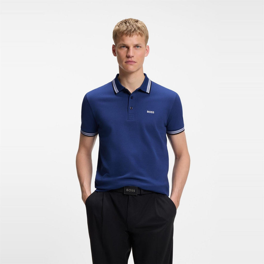 Boss Green Paddy Polo Shirt With Contrast Tipping