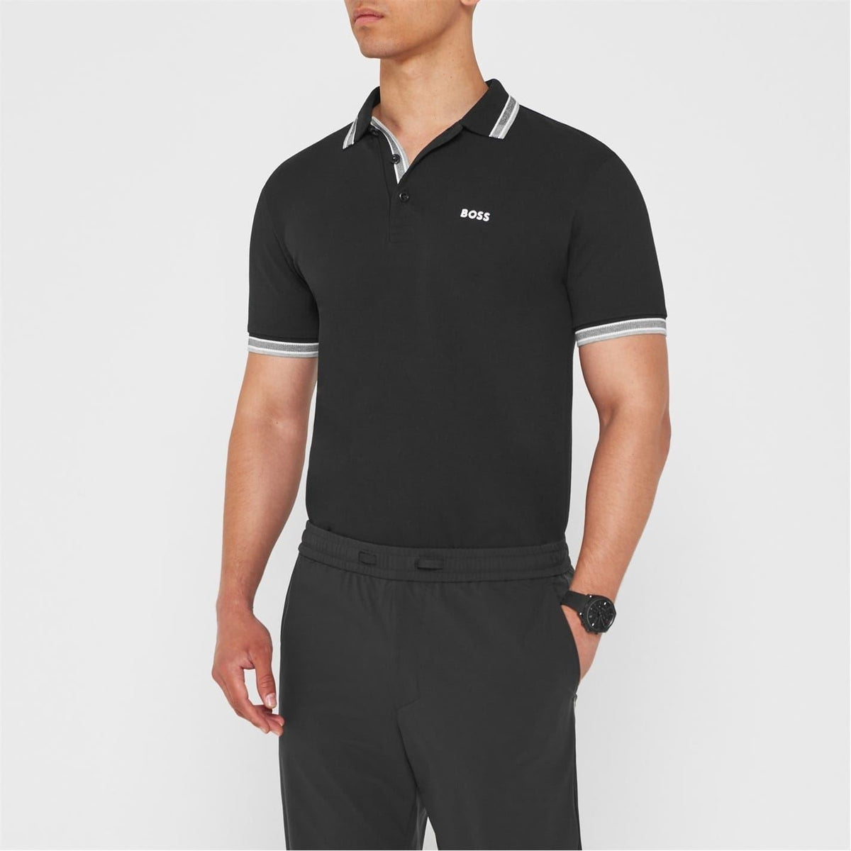 Boss Green Paddy Polo Shirt With Contrast Tipping