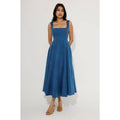 Odd Muse Womens Sq Neck Midi Long Maxi Dress