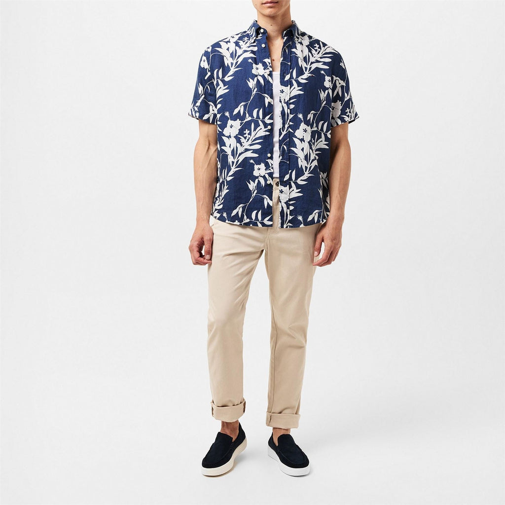 Tommy Hilfiger Tropical Print Regular Fit Short Sleeve Shirt