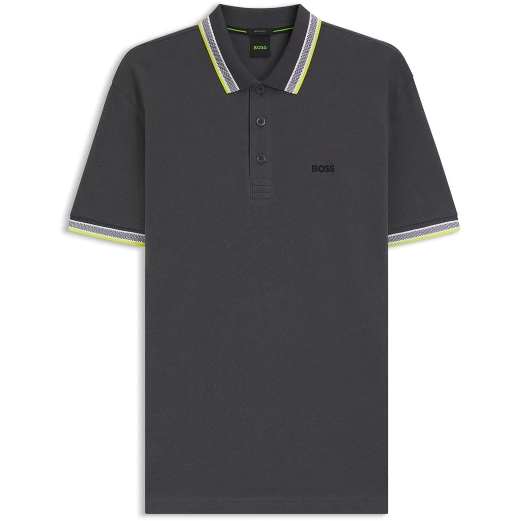 Boss Green Paddy Polo Shirt With Contrast Tipping