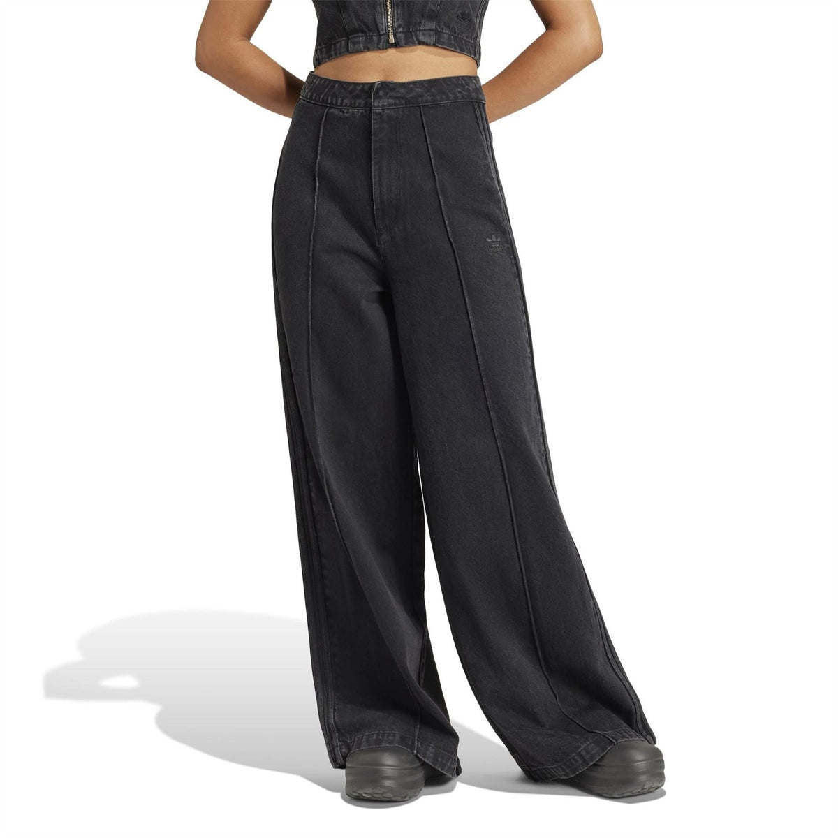 adidas Wide Fit Wide Leg Solid Joggers