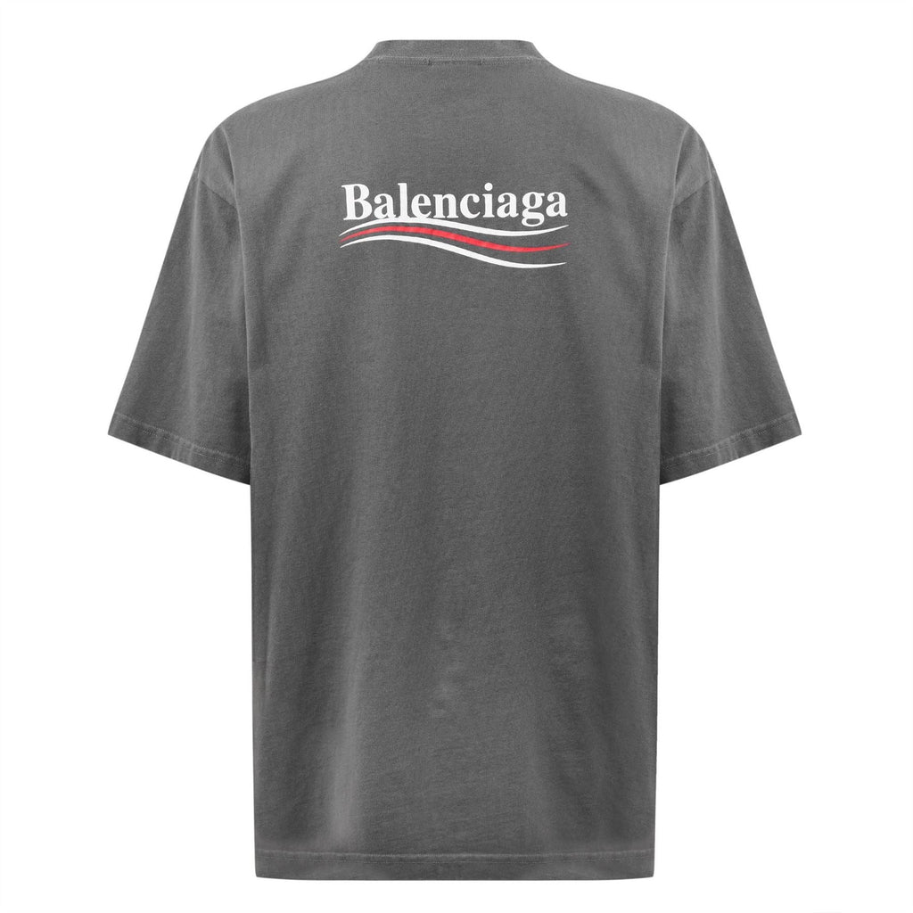 Balenciaga Oversized Embroidered Cotton Jersey T-Shirt