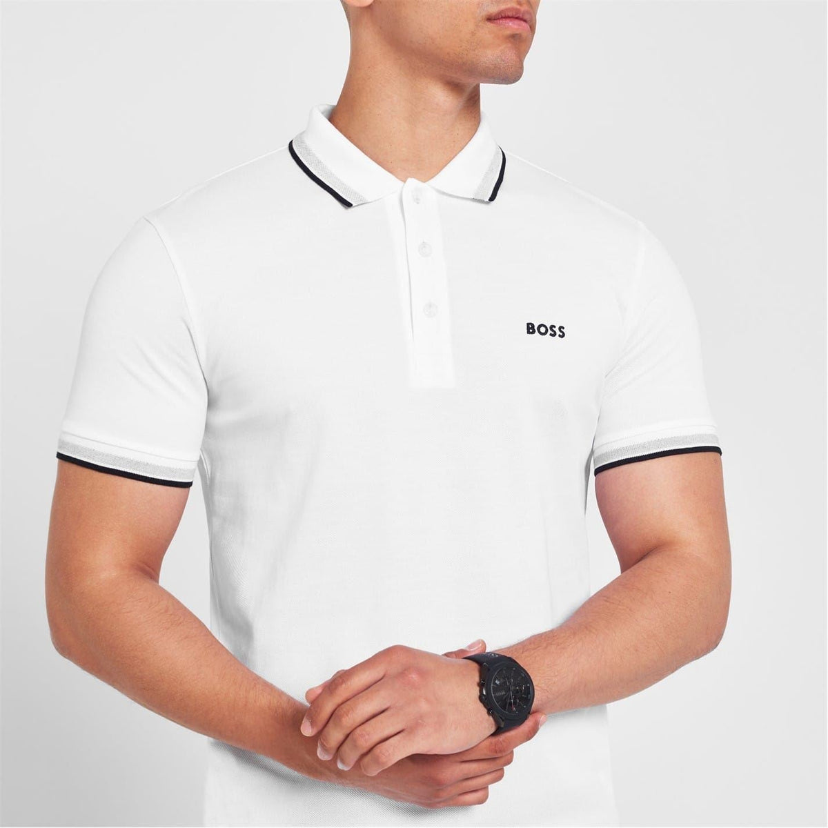 Boss Green Paddy Polo Shirt With Contrast Tipping