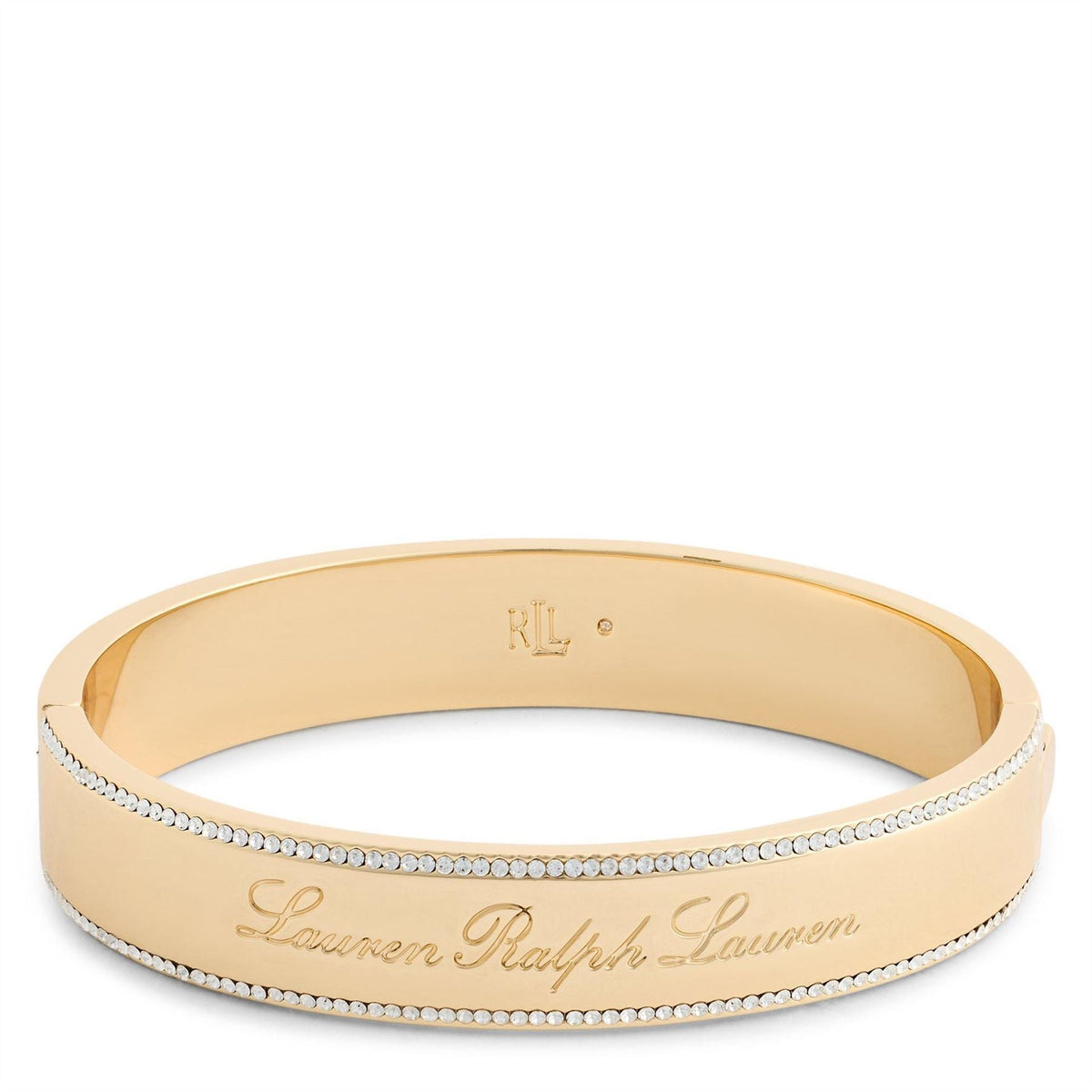 Lauren by Ralph Lauren Ralph Lauren Gold  And  Crystal Logo Bangle