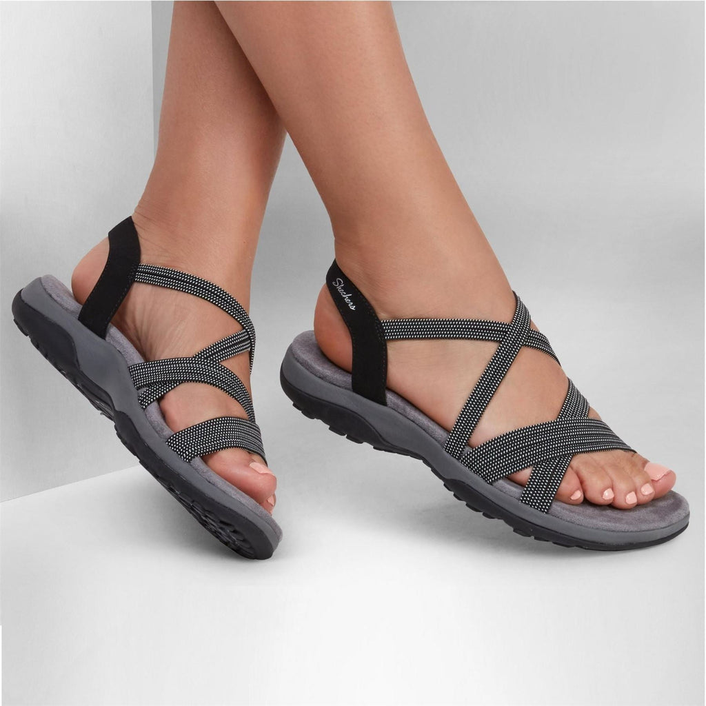 Skechers Reggae Slim Turn It Up Flat Slide Sandals