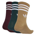 adidas Originals 3 Pack 3-Stripes Crew Socks