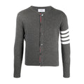 Thom Browne Classic Round Neck Cotton Cardigan