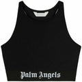 Palm Angels Womens Classic Logo Sport Strappy Crop Top